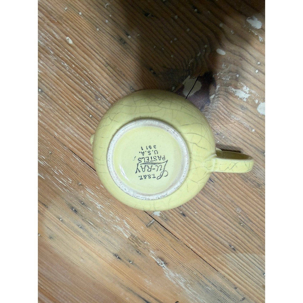 Lu-Ray Pastels Yellow Creamer T.S.T. USA Vintage - Picture 4 of 4